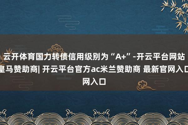 云开体育国力转债信用级别为“A+”-开云平台网站皇马赞助商| 开云平台官方ac米兰赞助商 最新官网入口